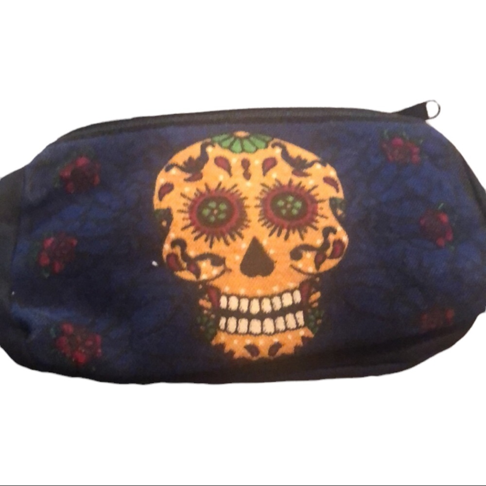 2 bags-each different design. Dia de los Muertos. Cosmetic bags. NWOT